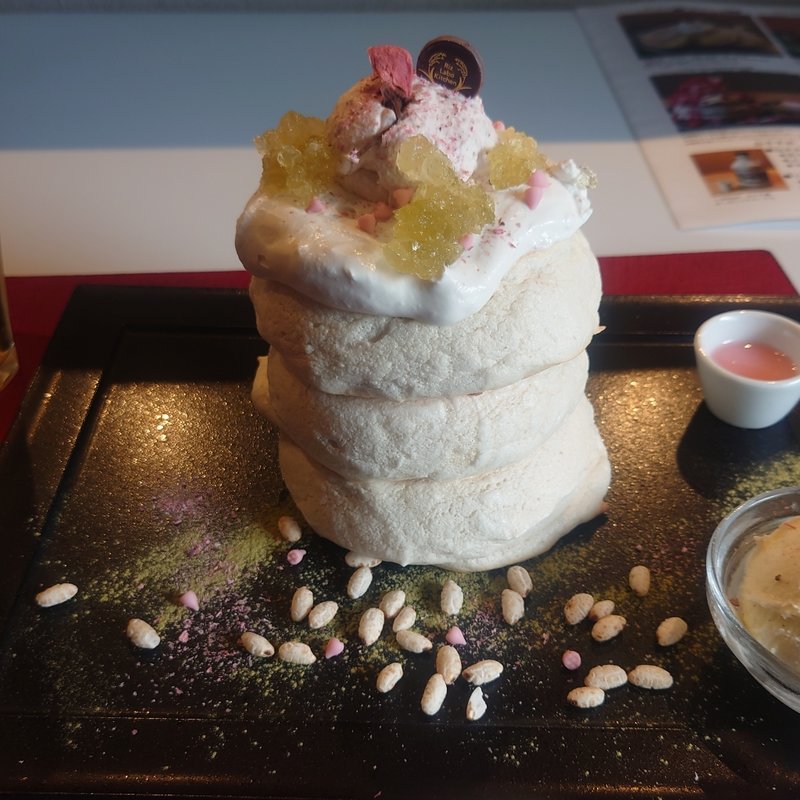桜パンケーキ(Riz Labo Kitchen)