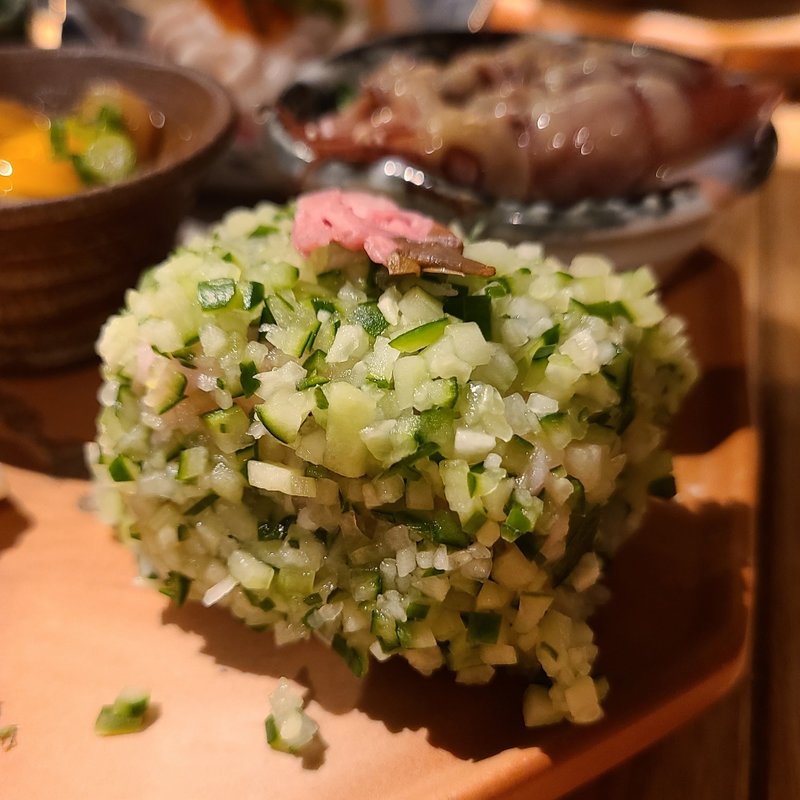 きゅうりと柴漬けのポテトサラダ(酒 秀治郎)