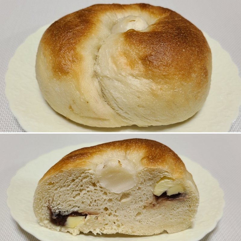 ベーグルこしあんと白玉(ブランジェリーケン)