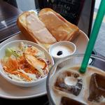 モーニングセット　ハムチーズヨーグルトアイスコーヒー(PRONTO 大塚店)