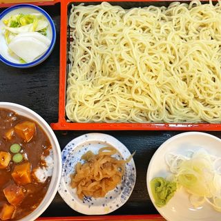 中華もりと麻婆豆腐丼セット(長寿庵)