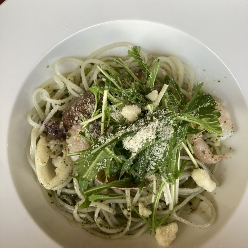 海の幸ジェノベーゼ　ハーフサイズ(かくれん穂゛)