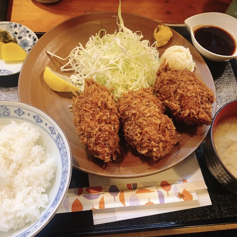 カキフライ定食(割烹 三友(さんゆう))