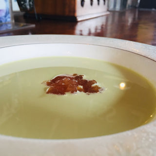 大口農園の枝豆湯上り娘の冷製スープ パリソワール仕立(グリルダイナー )