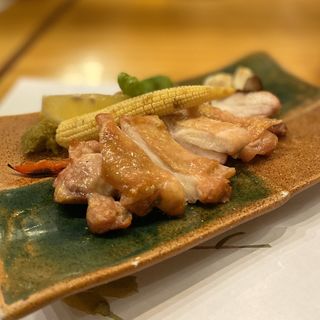 若鶏炙り焼きと焼き野菜 柚子胡椒添え(日本海庄や アスト津店 )