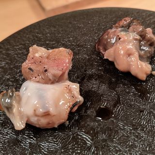 バイ貝、バイ貝肝の熾火焼き(GEJO)