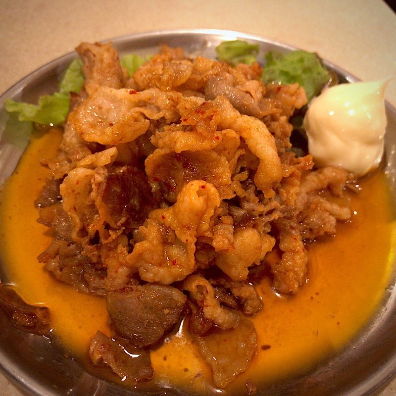 旨辛豚盛り(串カツ田中 仙台店)