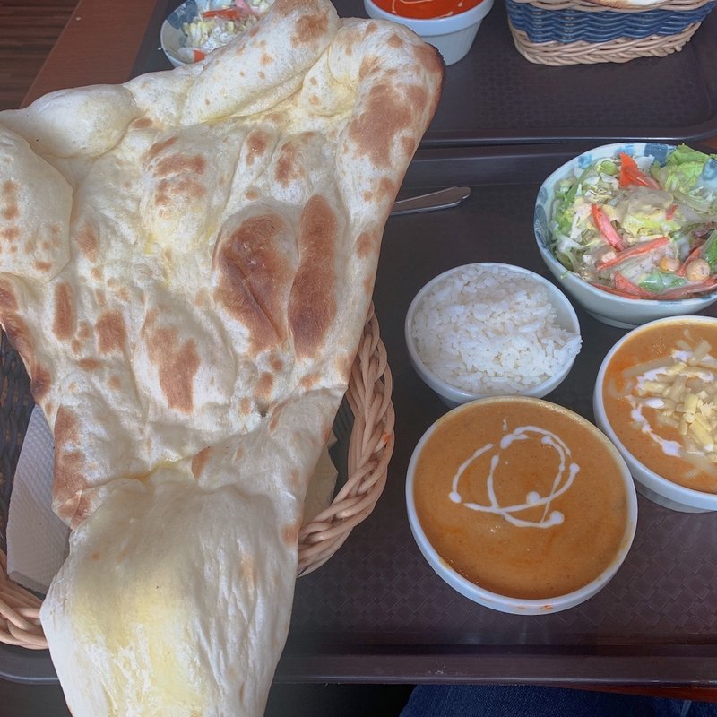 Cランチセット　マトンカレー、チキンチーズカレー(サハラ)