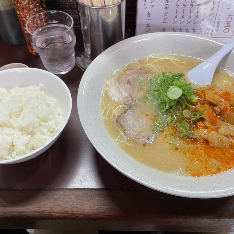 メンマラーメンセット(博多長浜ラーメン みよし （はかたながはまらーめんみよし）)