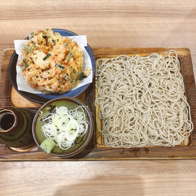 桜海老のかき揚げつけ天そば(そば処味奈登庵 大倉山店)