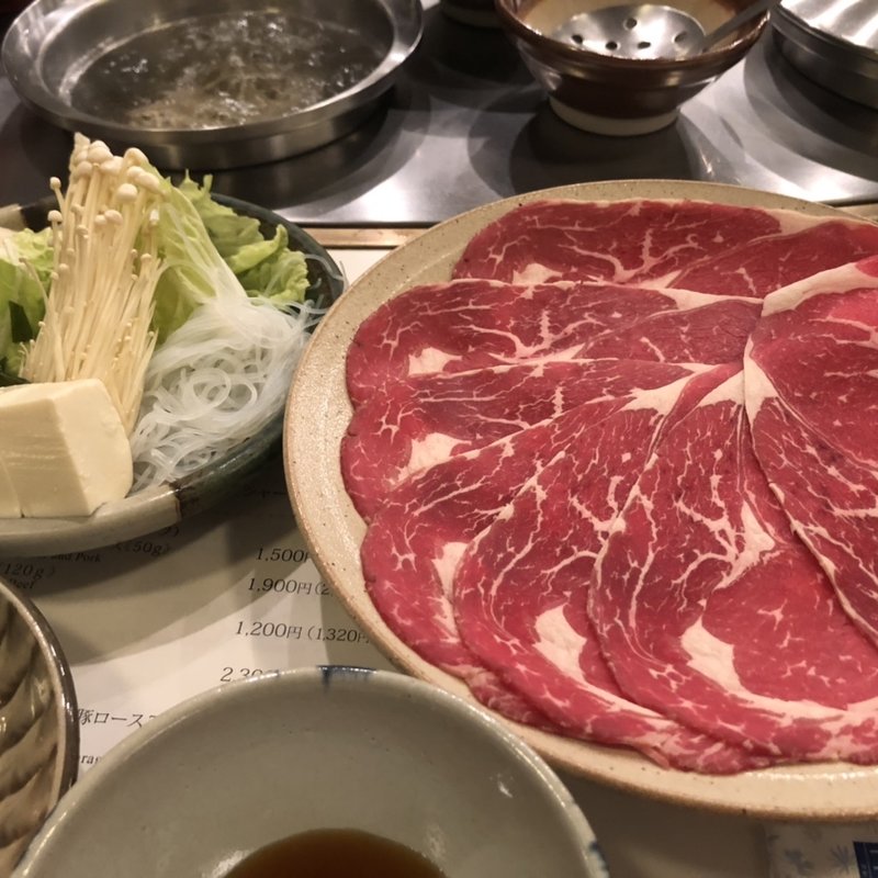 お手軽ランチB．牛ロース(しゃぶせん 銀座店)