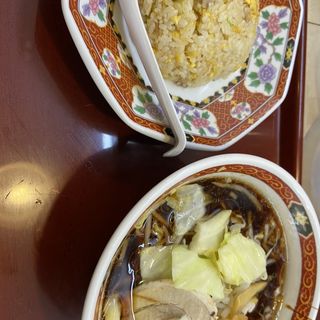 黒醤油らぁ麺セット(中華食堂 一番館 高円寺店)