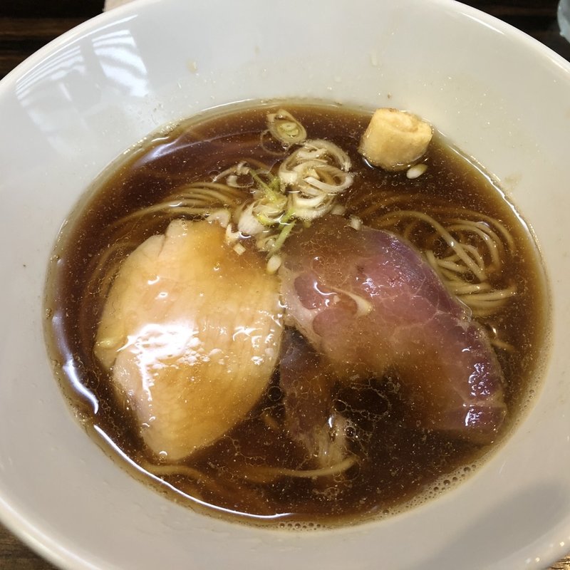 中華そば+トッピング懐かしの固ゆで玉子(中華そば 梟)