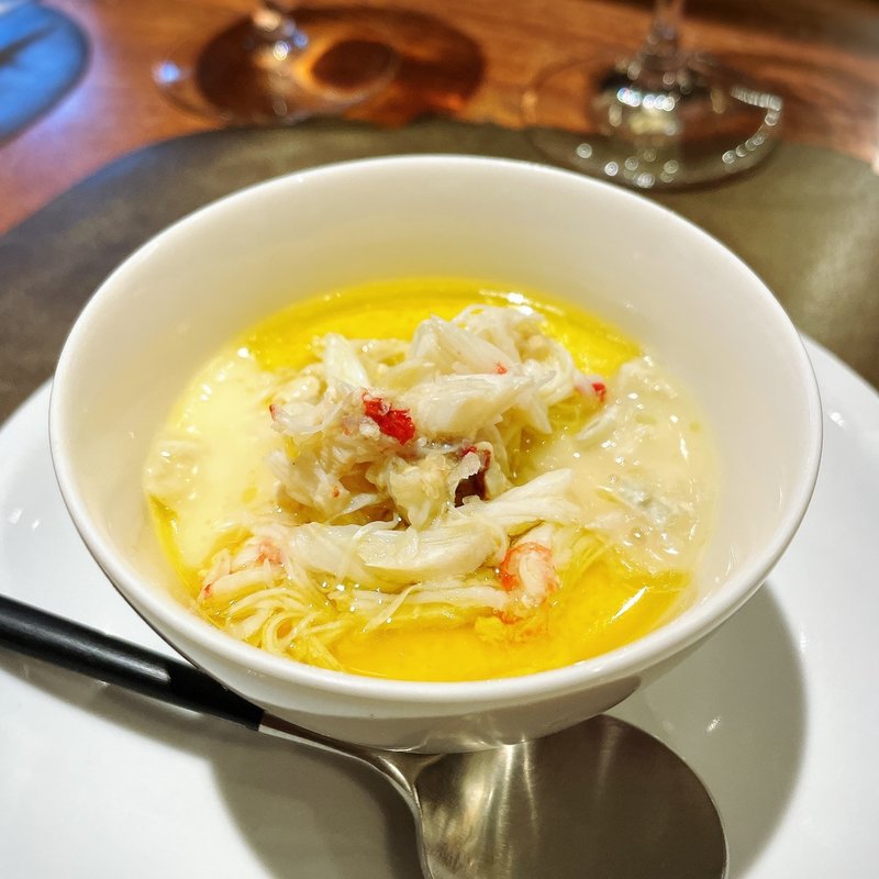 毛蟹茶わん蒸し(メグリヴァ)