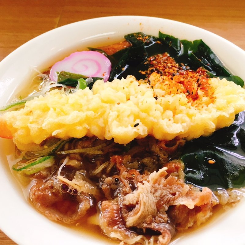 肉うどん(鴨池・垂水フェリー　うどんコーナー )