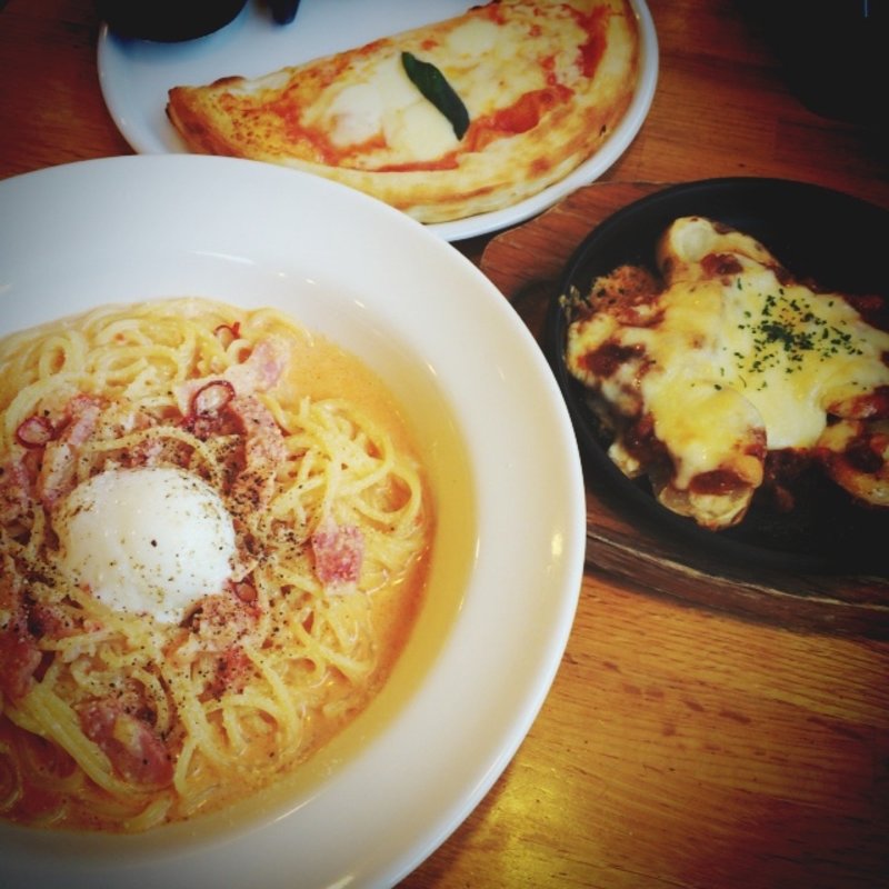 レッドカルボナーラ(ポポラマーマ 平井店)