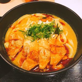 辛吉 チーズ+揚ワンタン(カレーうどん千吉 錦糸町店 （カレーうどん専門店）)