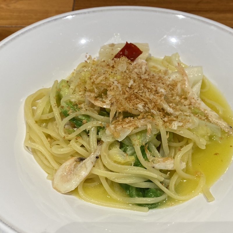 白エビと春キャベツのアーリオオーリオリングイネ(ニューマン横浜 ドラセブン)