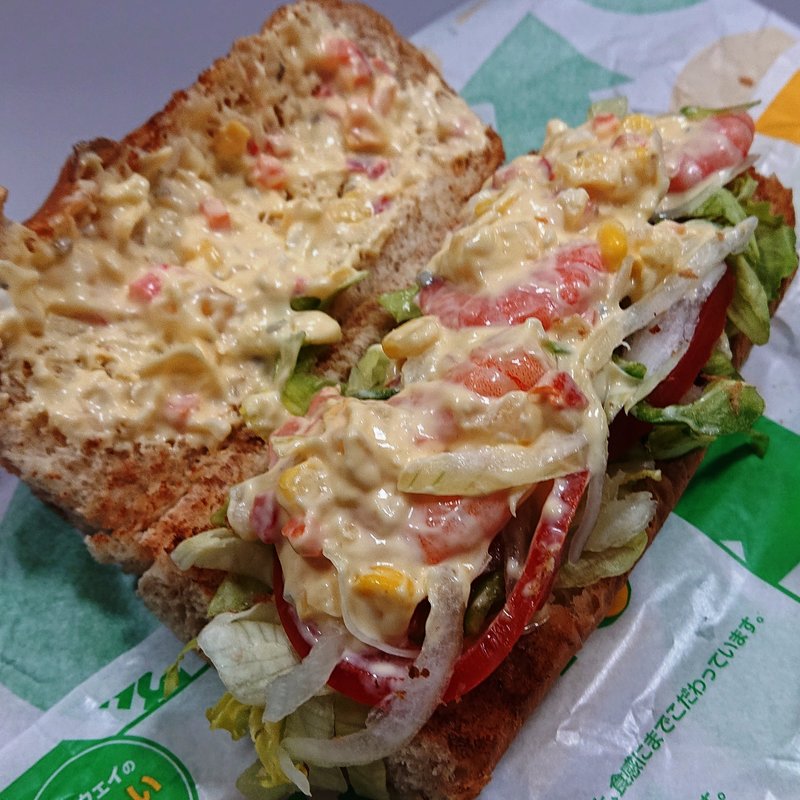 10種野菜をはさんだタルタルシュリンプ(サブウェイ サザンスカイタワー八王子店)