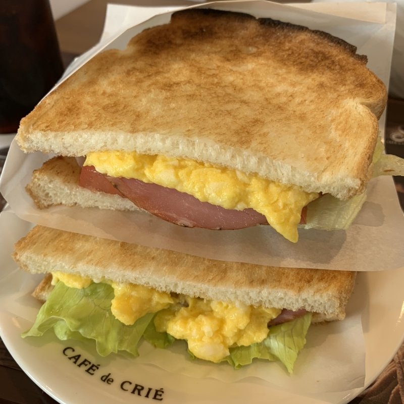 トーストサンドふわふわタマゴ(カフェ・ド・クリエJR岐阜駅前)