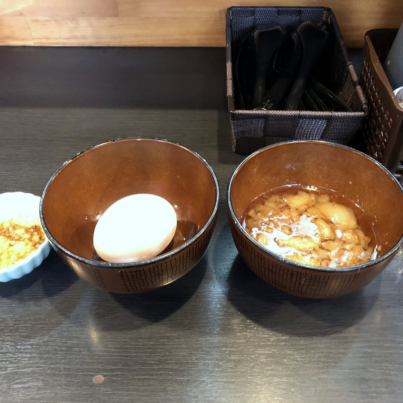 生姜ダレ＋生玉子＋あぶら増し	(自家製麺No11)