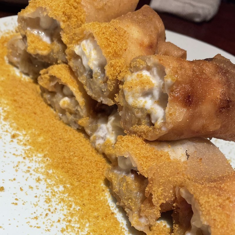 大根餅と白子の春巻き カラスミかけ(南方中華料理 南三)