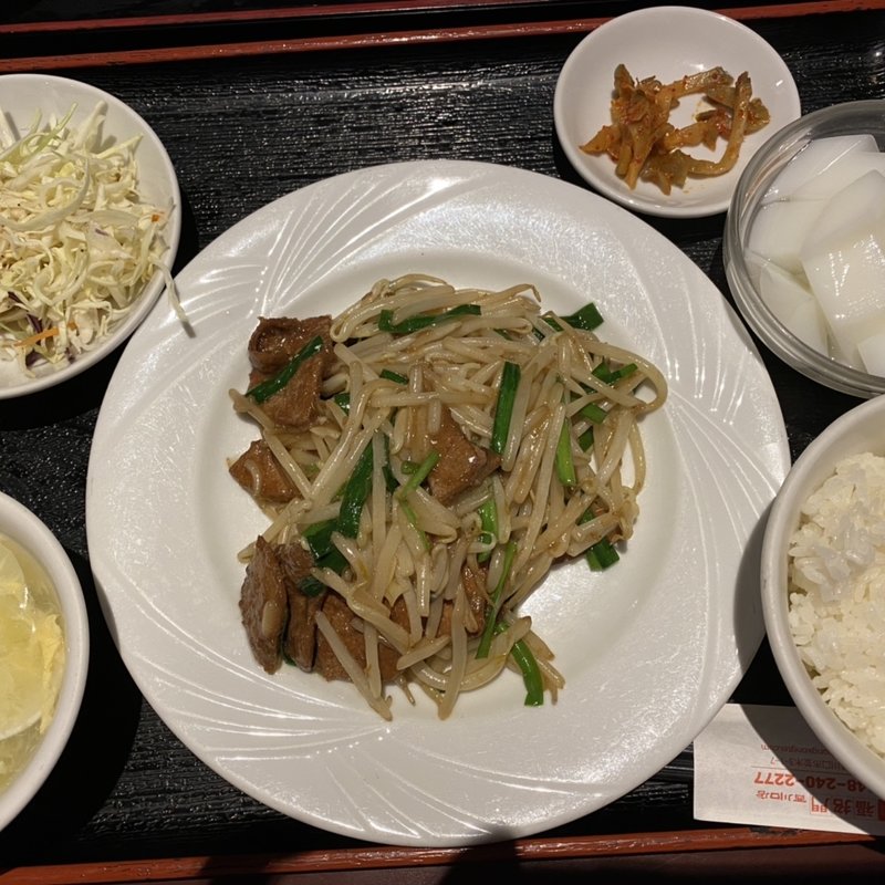 レバニラ炒め定食(福招門 )