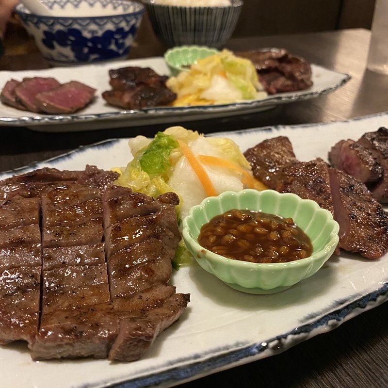 牛タン三昧定食(炭焼牛たん 東山 福岡天神店 )