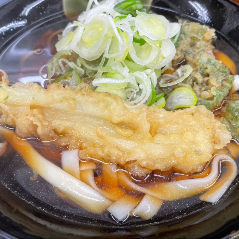 きしめん春菊竹輪(山一)