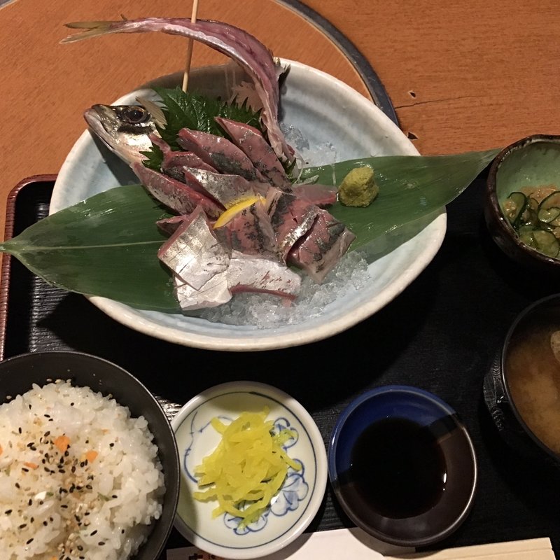 アジ刺身定食(志な乃亭 天満橋店)