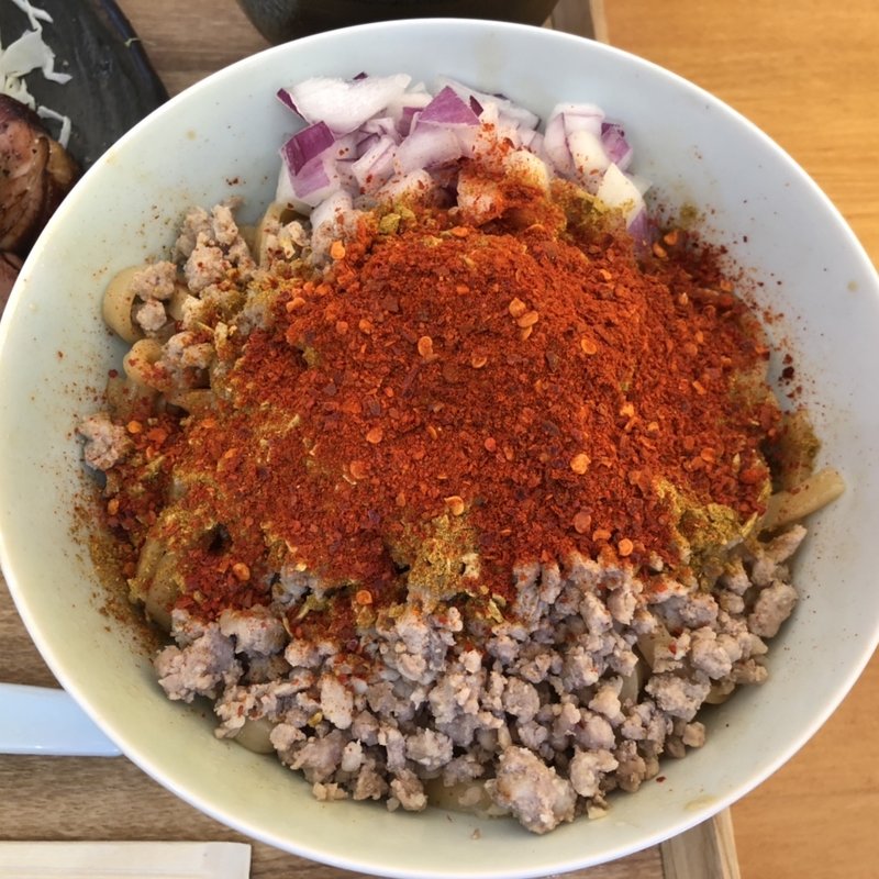 インドスパイスまぜそば(自家製麺と定食 弦乃月)