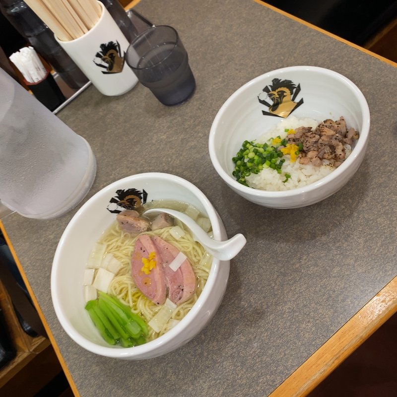 鴨中華そば(塩)雑炊セット(中華そば満鶏軒)