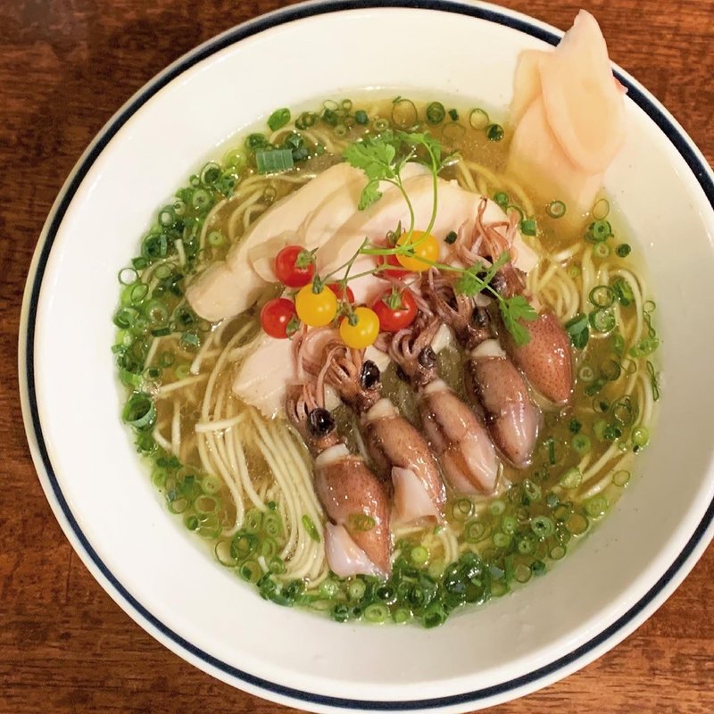 限定　ホタルイカの塩らーめん(海老丸らーめん)