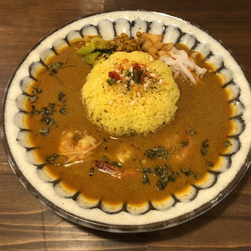 海老カレー(asipai ＋ HIBICOFFEE KYOTO （アジパイ＋ヒビコーヒー）)