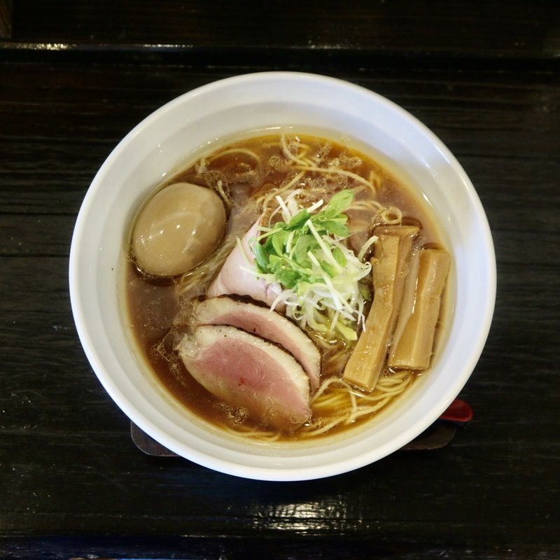 鴨と地どりの中華そば味玉乗せ(らぁ麺ゆら吉)