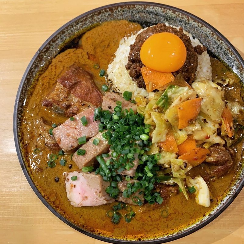 MIX 並盛 豚 角切りローストポーク アチャール (吉田カレー  )