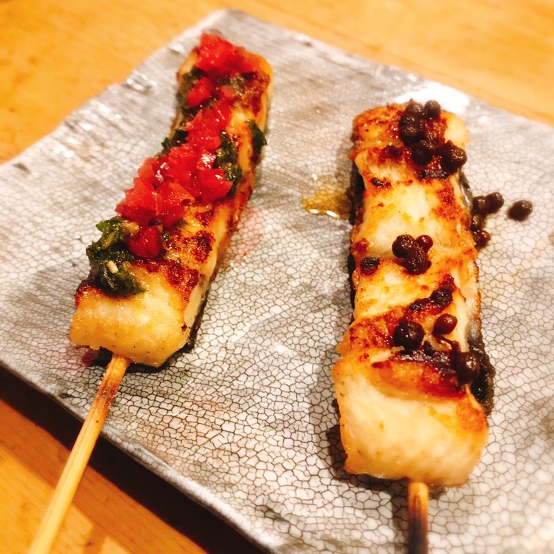 梅紫蘇短冊・山椒短冊(うな串 焼鳥 う福 恵比寿)