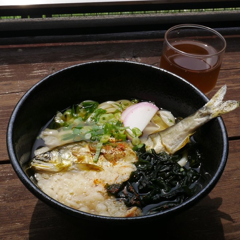 鮎うどん(江の川カヌー公園さくぎ)