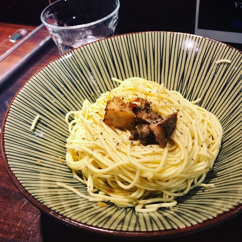 ペペロン追い玉(志奈そば田なか明神下店)