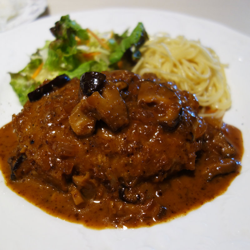 ハンバーグデラックス200g シャリアピンソース ライス付き(ふらんす亭)