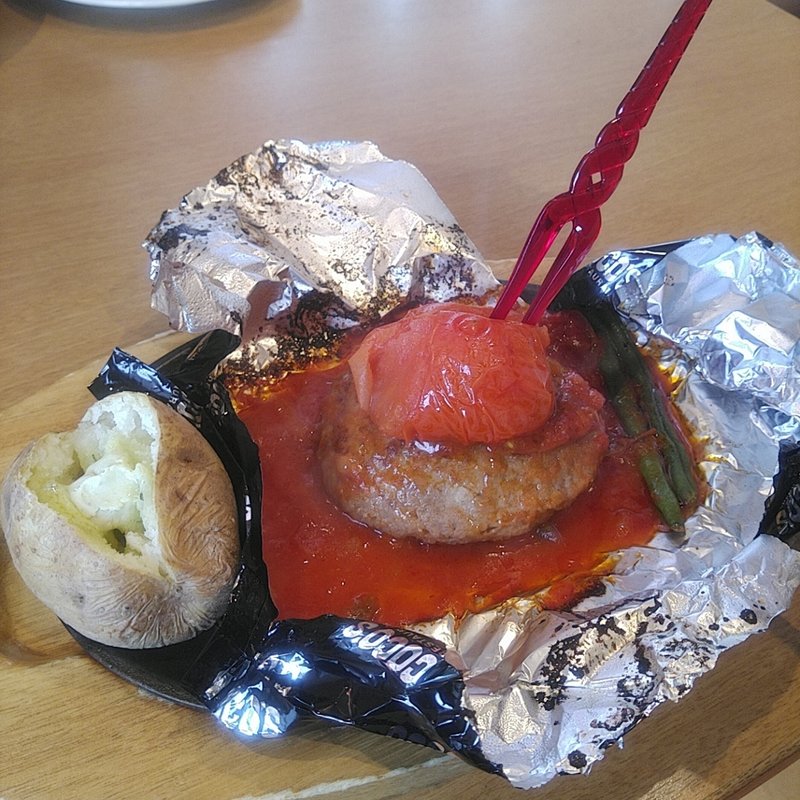 コア包み焼きハンバーグ(ロンギヌスの槍付き)(ココス 登米佐沼店 （COCO'S）)