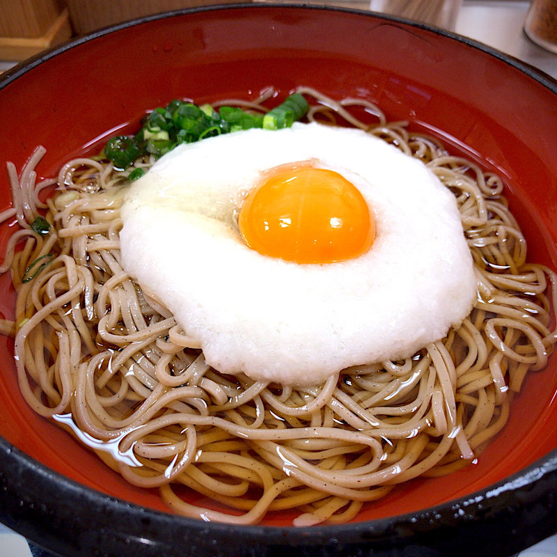 冷やし月見とろろそば(立ちそば処 杜)