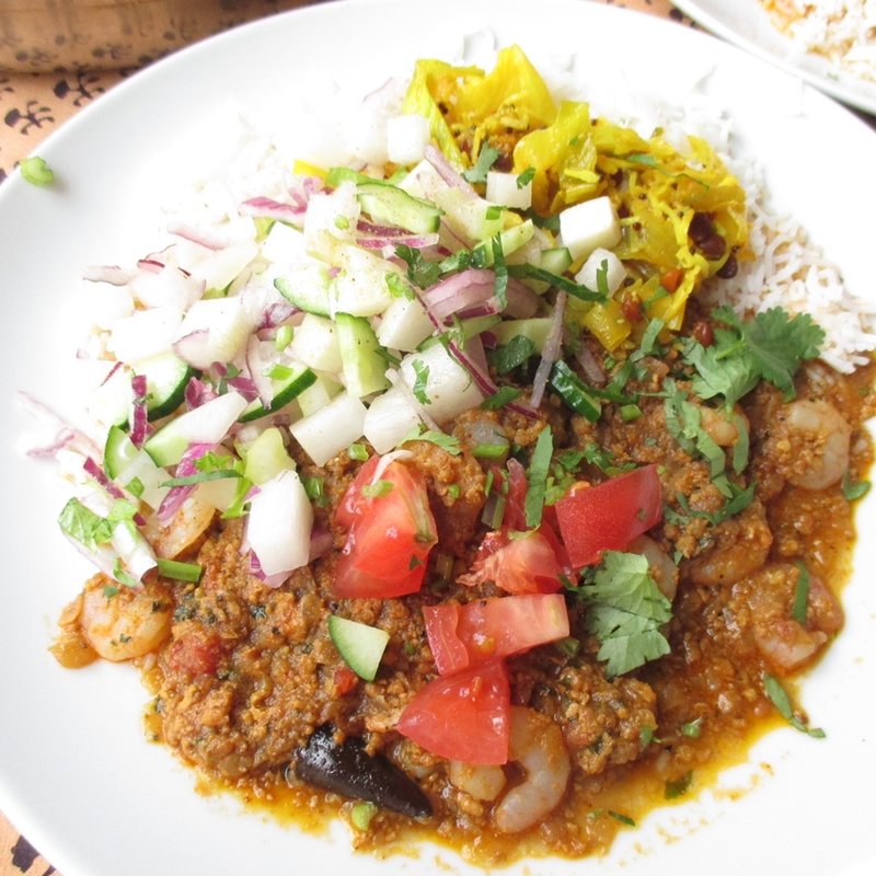 キーマ&海老カリー(ガネーシュン)