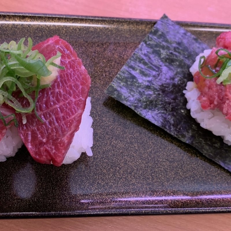 馬刺し食べ比べセット(スシロー 藤沢大庭店)