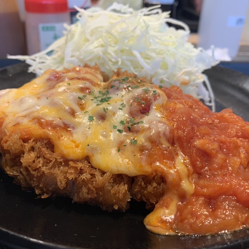 チーズトマトロースかつ定食(松のや 堀田店)