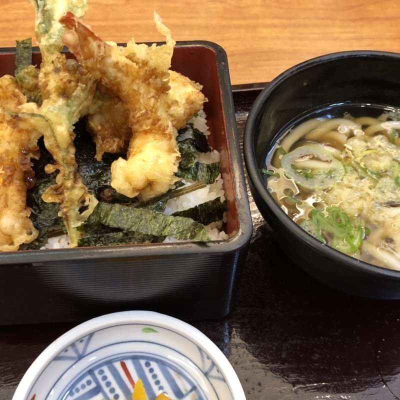 天のり弁ミニうどんセット(うどん定食　なべちゃん)