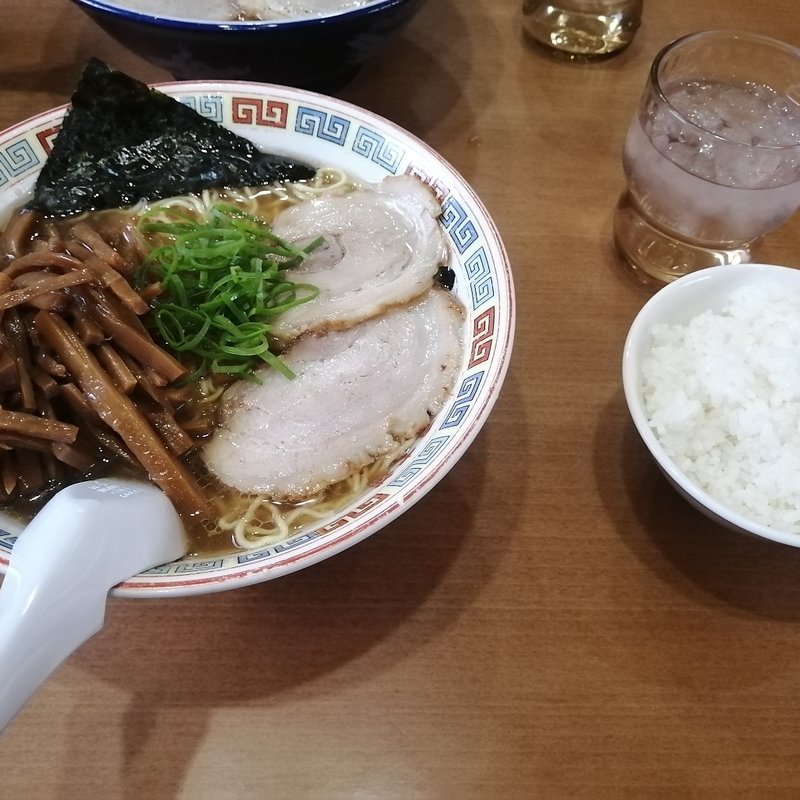 メンマそば大盛り小ライス(サービス)(カナキン亭本舗 吉田店 )