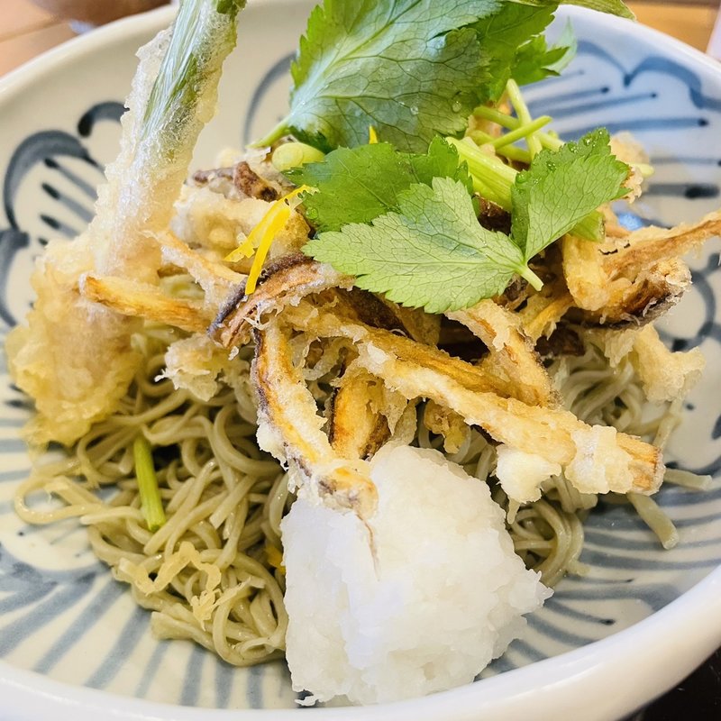 ごぼうのかき揚げぶっかけ蕎麦（冷）(松風)