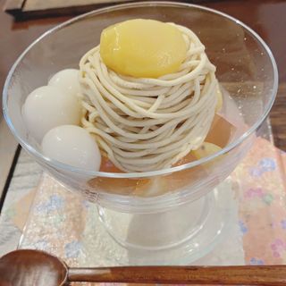 モンブランパフェ&紅茶ラテ(和栗や )