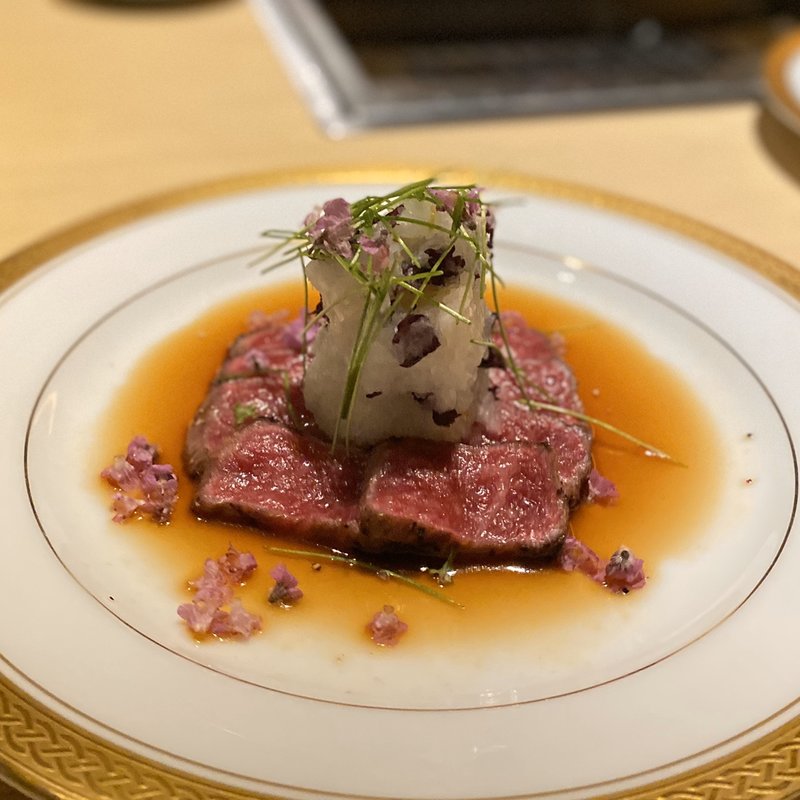 神戸牛タタキ 自家製ポン酢(雪月花たなかさとる)